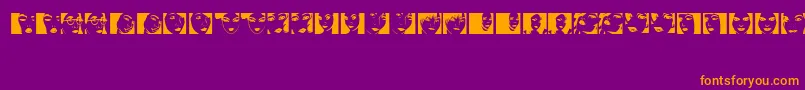 PortraitsdeFemmes Font – Orange Fonts on Purple Background