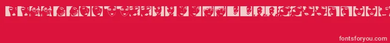 PortraitsdeFemmes Font – Pink Fonts on Red Background
