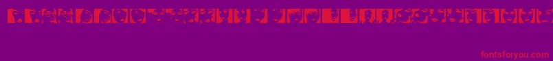 PortraitsdeFemmes Font – Red Fonts on Purple Background
