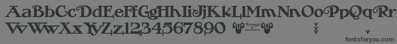 Portugal Vintage Font – Black Fonts on Gray Background