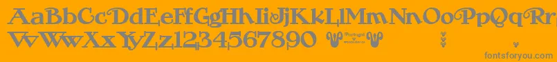 Portugal Vintage Font – Gray Fonts on Orange Background