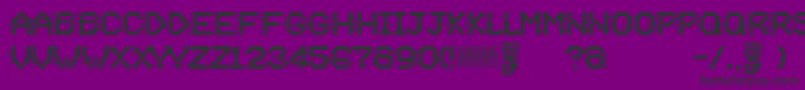 Positive System-Schriftart – Schwarze Schriften auf violettem Hintergrund