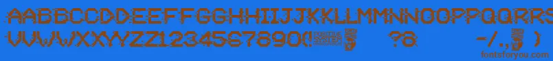 Positive System Font – Brown Fonts on Blue Background