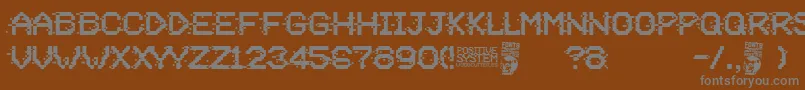 Positive System Font – Gray Fonts on Brown Background