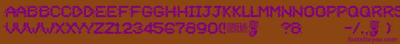 Positive System Font – Purple Fonts on Brown Background