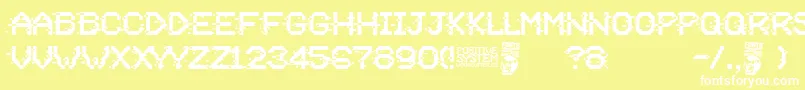 Positive System Font – White Fonts on Yellow Background
