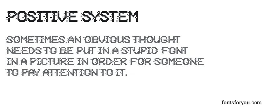 Positive System Font