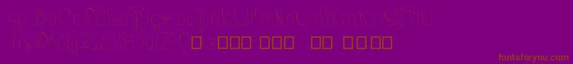 fuente Positive thinking – Fuentes Marrones Sobre Fondo Morado