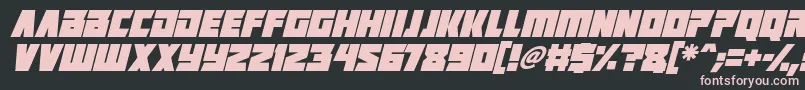 Positrons Italic Font – Pink Fonts on Black Background