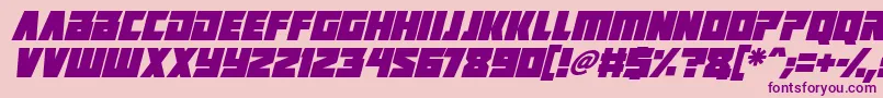 Positrons Italic Font – Purple Fonts on Pink Background