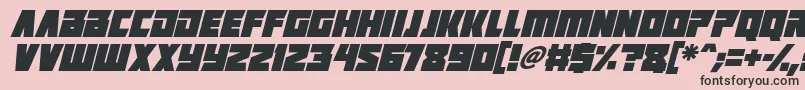 Positrons Italic Font – Black Fonts on Pink Background