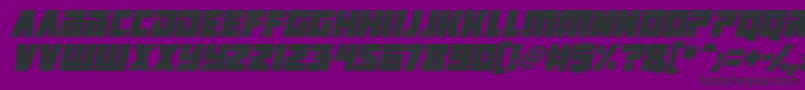 Шрифт Positrons Italic – чёрные шрифты на фиолетовом фоне