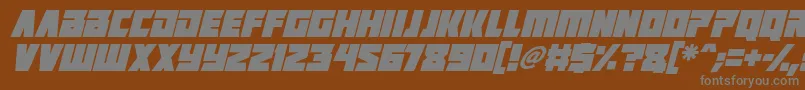 Шрифт Positrons Italic – серые шрифты на коричневом фоне