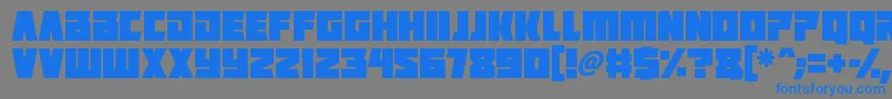 Positrons Font – Blue Fonts on Gray Background