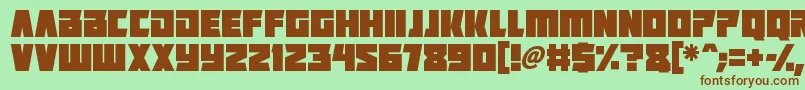 Positrons Font – Brown Fonts on Green Background