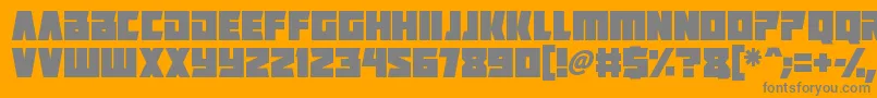 Positrons Font – Gray Fonts on Orange Background