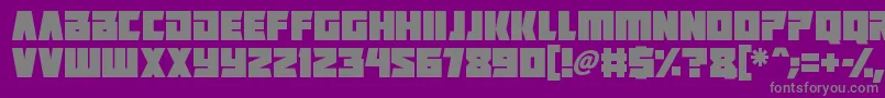 Positrons Font – Gray Fonts on Purple Background