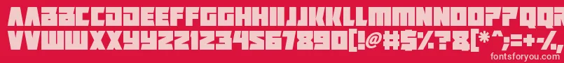 Positrons Font – Pink Fonts on Red Background