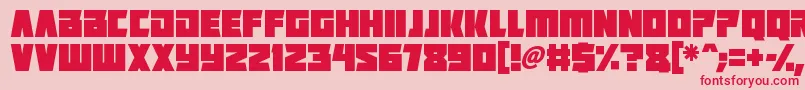 Positrons Font – Red Fonts on Pink Background