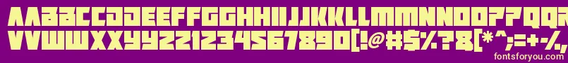 Positrons Font – Yellow Fonts on Purple Background