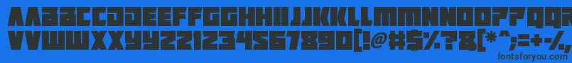 Шрифт Positrons – чёрные шрифты на синем фоне