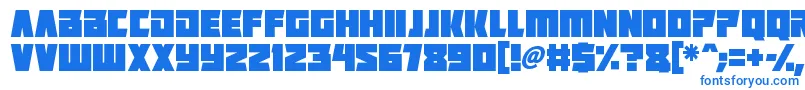 フォントPositrons – 白い背景に青い文字