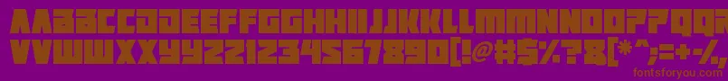 Positrons Font – Brown Fonts on Purple Background