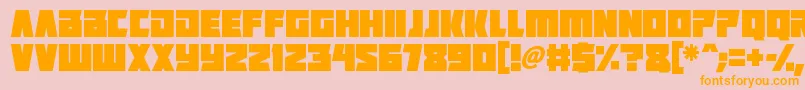 Positrons Font – Orange Fonts on Pink Background