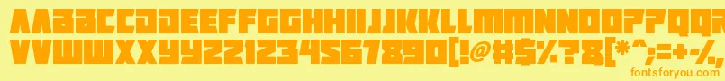 Positrons Font – Orange Fonts on Yellow Background