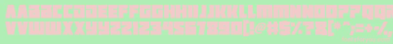 Positrons-fontti – vaaleanpunaiset fontit vihreällä taustalla