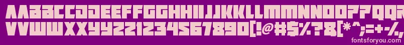 Positrons Font – Pink Fonts on Purple Background