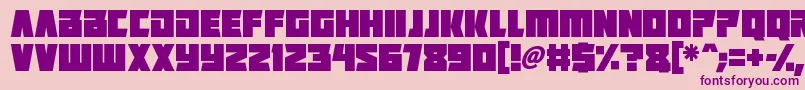 Positrons Font – Purple Fonts on Pink Background