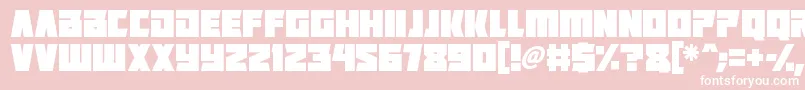 Шрифт Positrons – белые шрифты на розовом фоне
