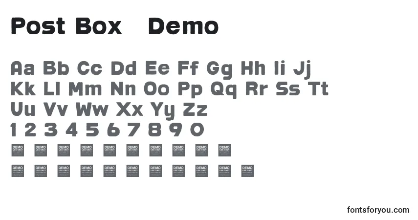 Police Post Box   Demo - Alphabet, Chiffres, Caractères Spéciaux