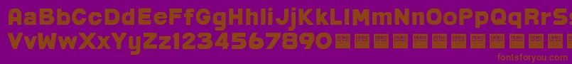 Post Box   Demo Font – Brown Fonts on Purple Background