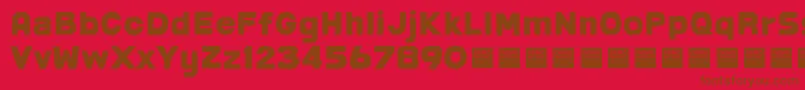 Post Box   Demo Font – Brown Fonts on Red Background