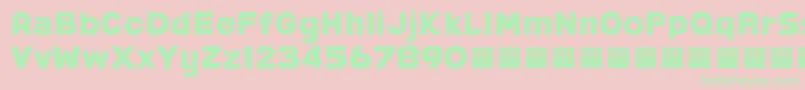 Post Box   Demo Font – Green Fonts on Pink Background