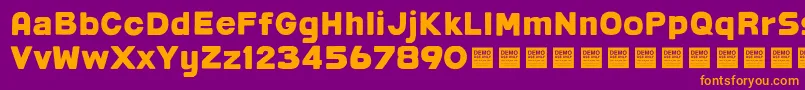 Post Box   Demo Font – Orange Fonts on Purple Background