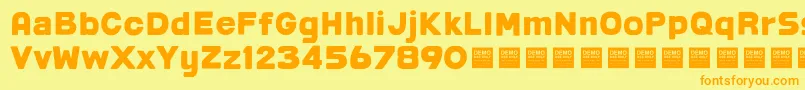 Post Box   Demo Font – Orange Fonts on Yellow Background