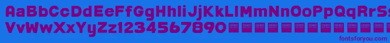 Post Box   Demo Font – Purple Fonts on Blue Background