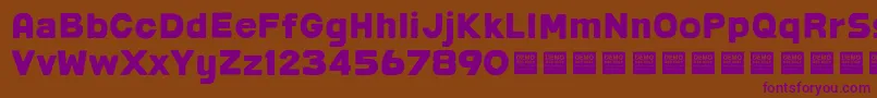 Post Box   Demo Font – Purple Fonts on Brown Background