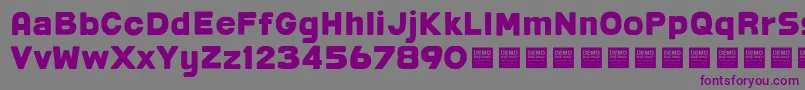 Post Box   Demo Font – Purple Fonts on Gray Background