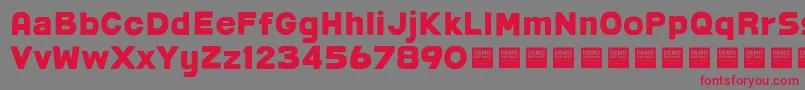 Post Box   Demo Font – Red Fonts on Gray Background