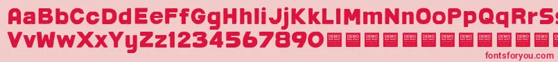 Post Box   Demo Font – Red Fonts on Pink Background