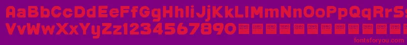 Post Box   Demo Font – Red Fonts on Purple Background