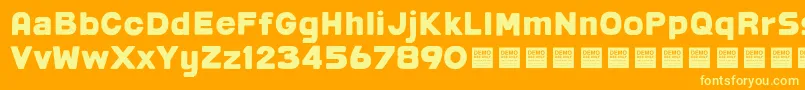 Post Box   Demo Font – Yellow Fonts on Orange Background