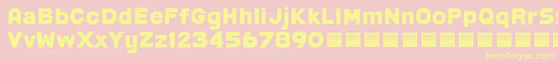 Post Box   Demo Font – Yellow Fonts on Pink Background