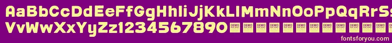 Post Box   Demo Font – Yellow Fonts on Purple Background