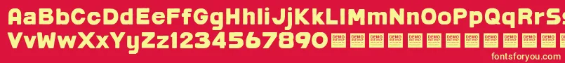 Post Box   Demo Font – Yellow Fonts on Red Background