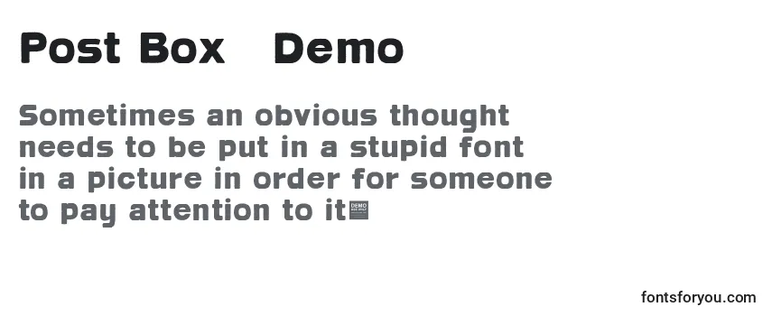 Post Box   Demo Font